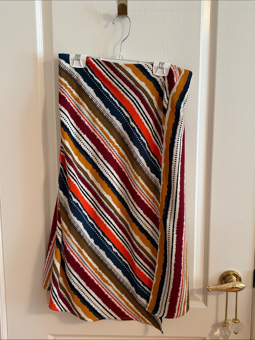 Jules & Leopold Striped Multicolour Midi Skirt